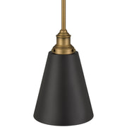 Dahlia Mini Pendant in Antique Brushed Brass