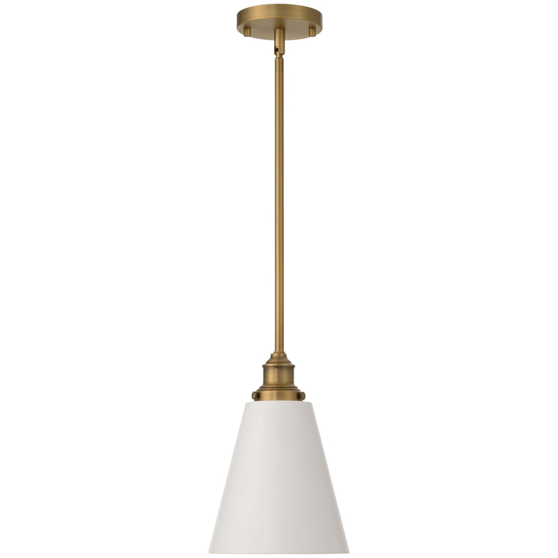 Dahlia Mini Pendant in Antique Brushed Brass