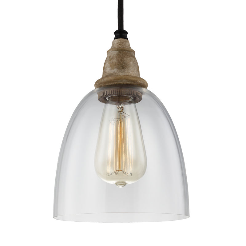 Matrimonio One Light Pendant in Driftwood / Dark Weathered Zinc