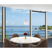 Boulder 12" LED Pendant in Mirrored Stainless Steel