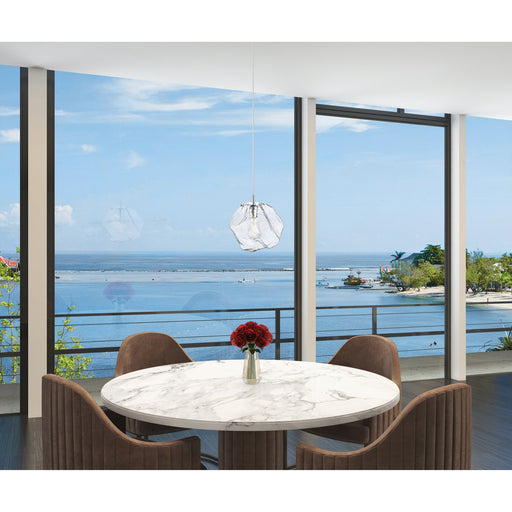 Boulder 12" LED Pendant in Mirrored Stainless Steel