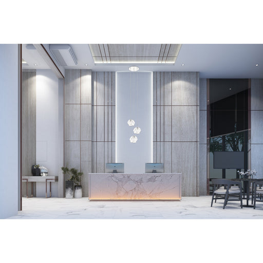 Boulder 3-Light LED Pendant in Mirrored Stainless Steel