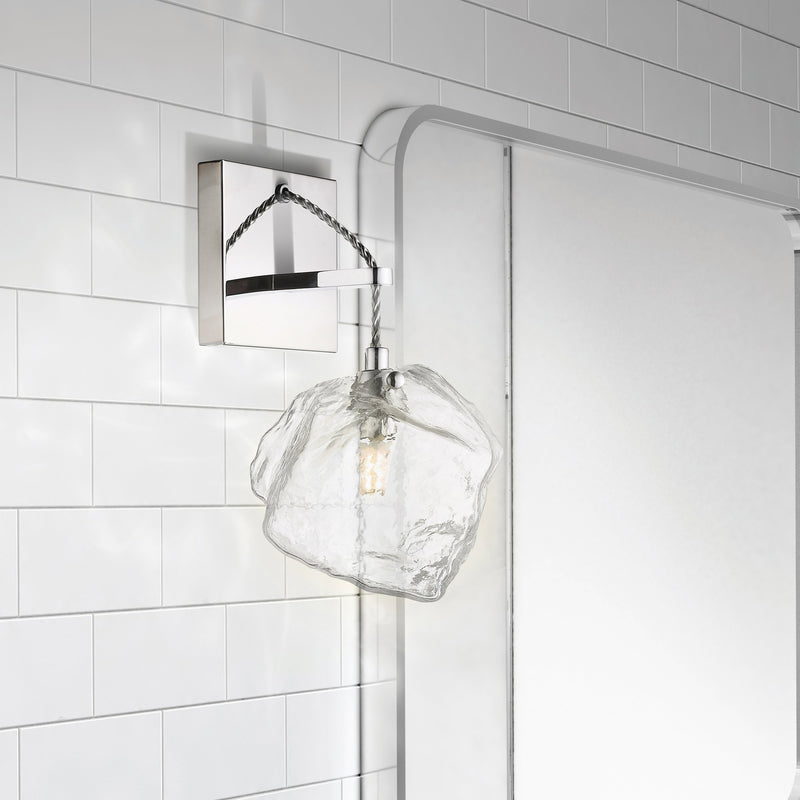 Boulder LED Bath Sconce in Mirrored Stainless Steel