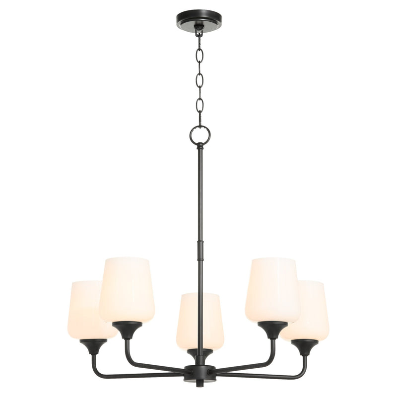 Raymond 5 Light Chandelier in Matte Black