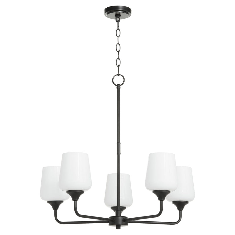 Raymond 5 Light Chandelier in Matte Black