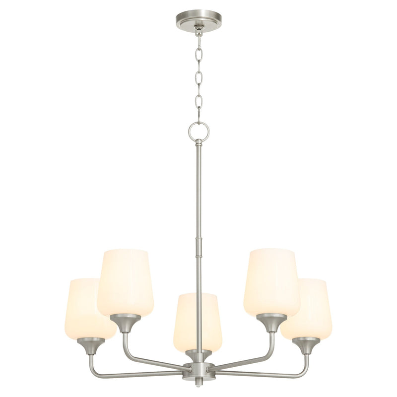 Raymond 5 Light Chandelier in Satin Nickel