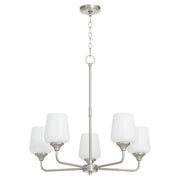 Raymond 5 Light Chandelier in Satin Nickel