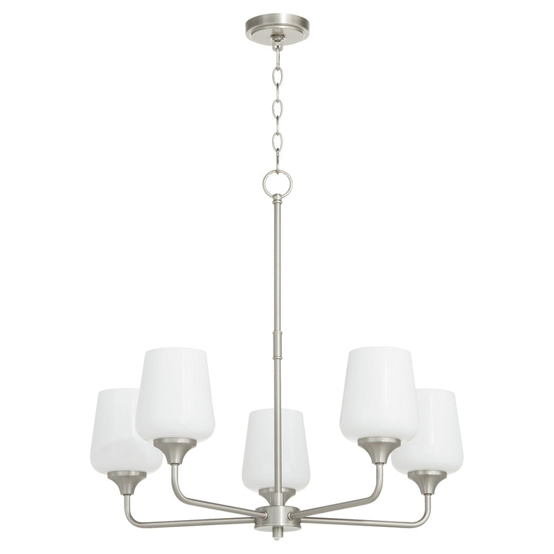 Raymond 5 Light Chandelier in Satin Nickel