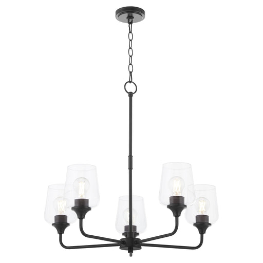 Raymond 5 Light Chandelier in Matte Black