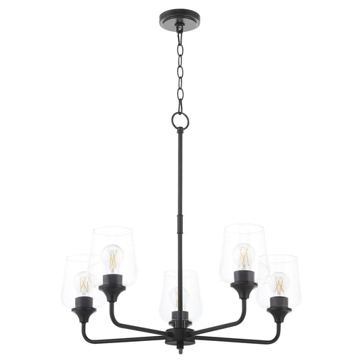 Raymond 5 Light Chandelier in Matte Black