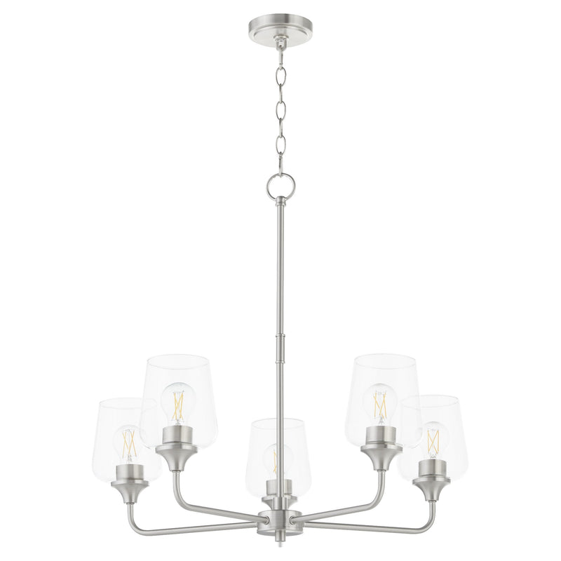 Raymond 5 Light Chandelier in Satin Nickel