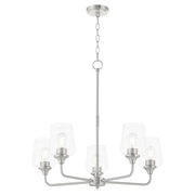 Raymond 5 Light Chandelier in Satin Nickel