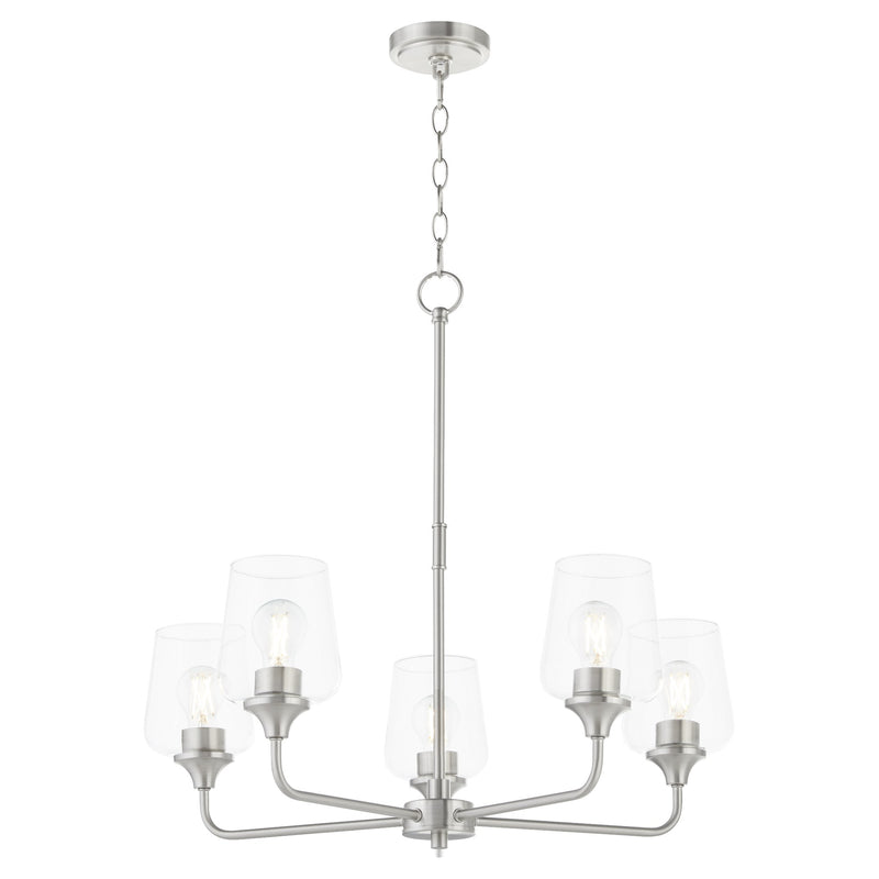 Raymond 5 Light Chandelier in Satin Nickel