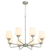 Raymond 8 Light Chandelier in Satin Nickel