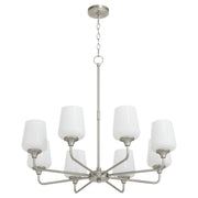 Raymond 8 Light Chandelier in Satin Nickel