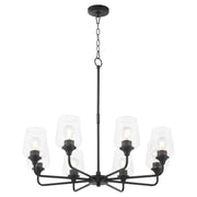 Raymond 8 Light Chandelier in Matte Black