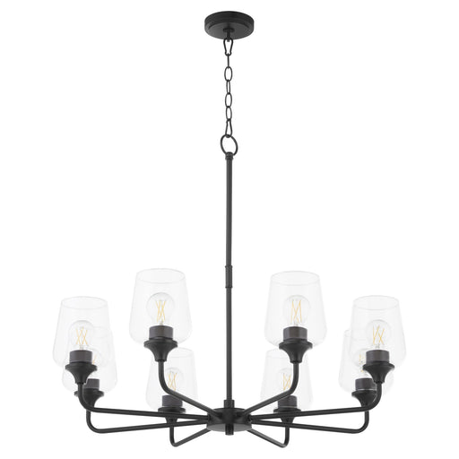 Raymond 8 Light Chandelier in Matte Black