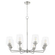 Raymond 8 Light Chandelier in Satin Nickel