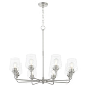 Raymond 8 Light Chandelier in Satin Nickel