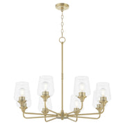 Raymond 8 Light Chandelier in Aged Brass