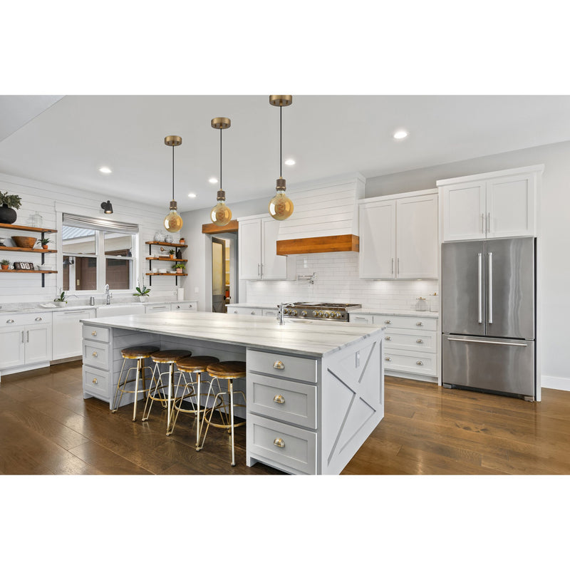 Port Nine Bare G40 LED Pendant in Antique Brushed Brass