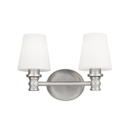 Xavierre 2-Light Bath Vanity Light in Satin Nickel