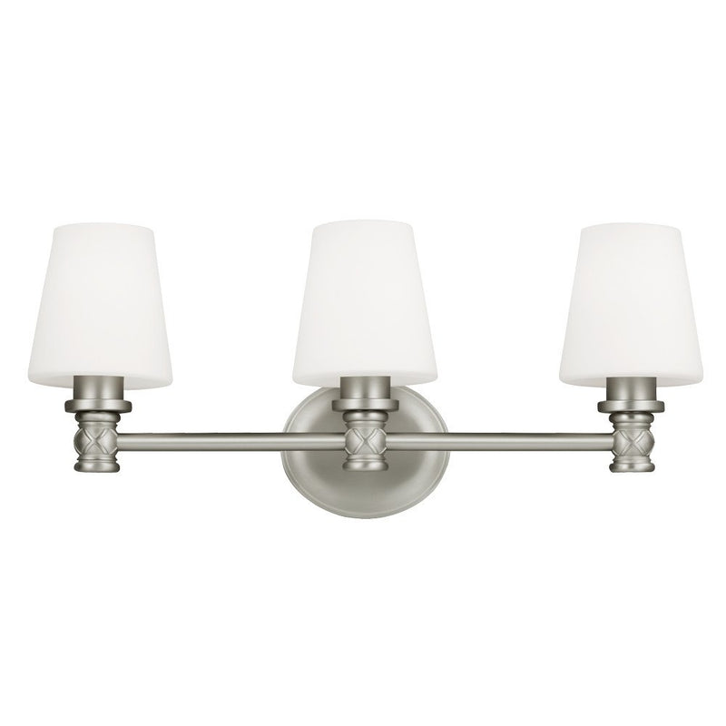 Xavierre 3-Light Bath Vanity Light in Satin Nickel