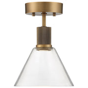 Port Nine Martini Semi-Flush Mount in Antique Brushed Brass