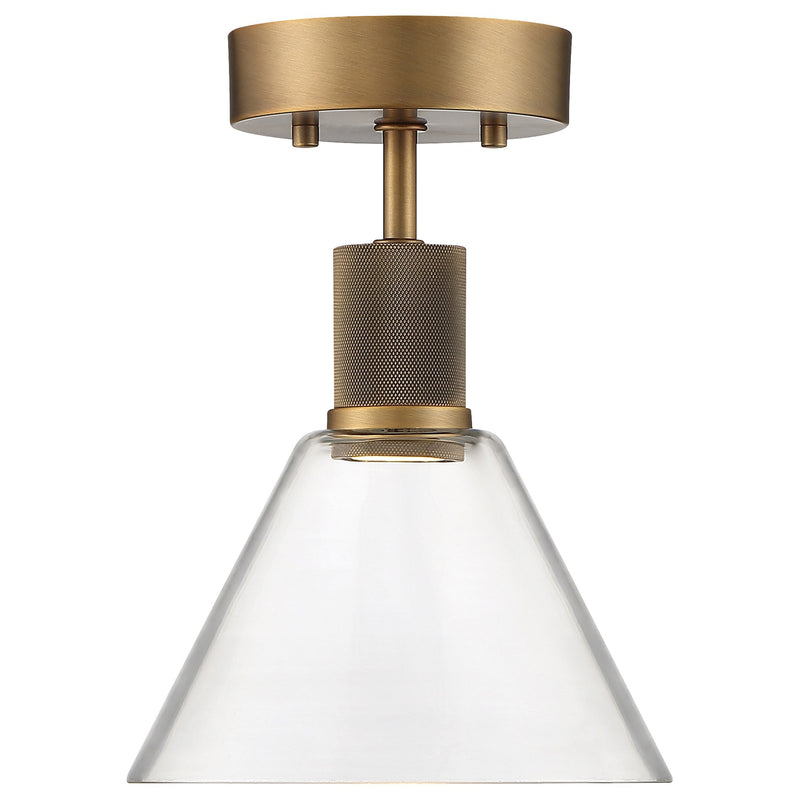 Port Nine Martini Semi-Flush Mount in Antique Brushed Brass