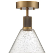 Port Nine Martini Semi-Flush Mount in Antique Brushed Brass