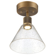 Port Nine Martini Semi-Flush Mount in Antique Brushed Brass