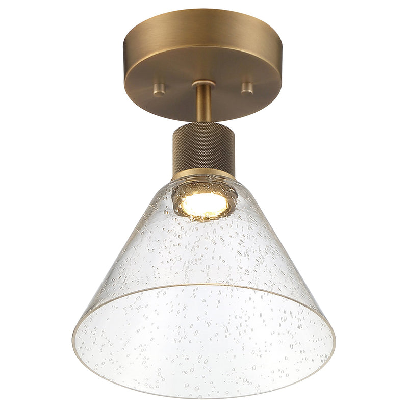 Port Nine Martini Semi-Flush Mount in Antique Brushed Brass