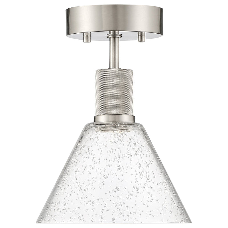 Port Nine Martini Semi-Flush Mount in Brushed Steel