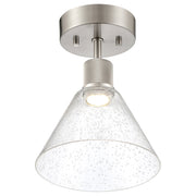 Port Nine Martini Semi-Flush Mount in Brushed Steel