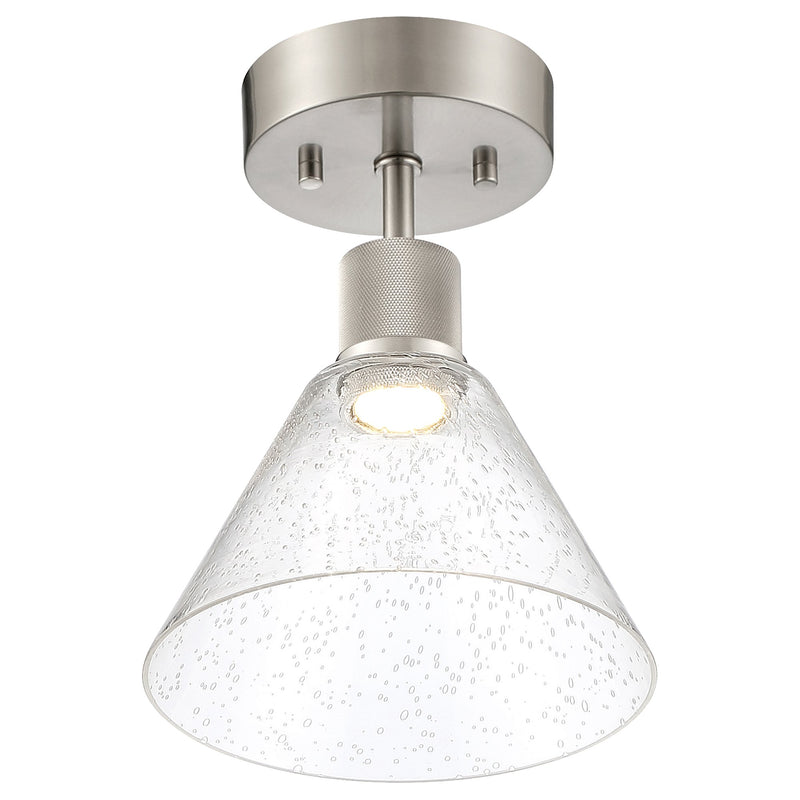 Port Nine Martini Semi-Flush Mount in Brushed Steel
