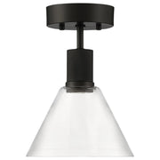 Port Nine Martini Semi-Flush Mount in Matte Black