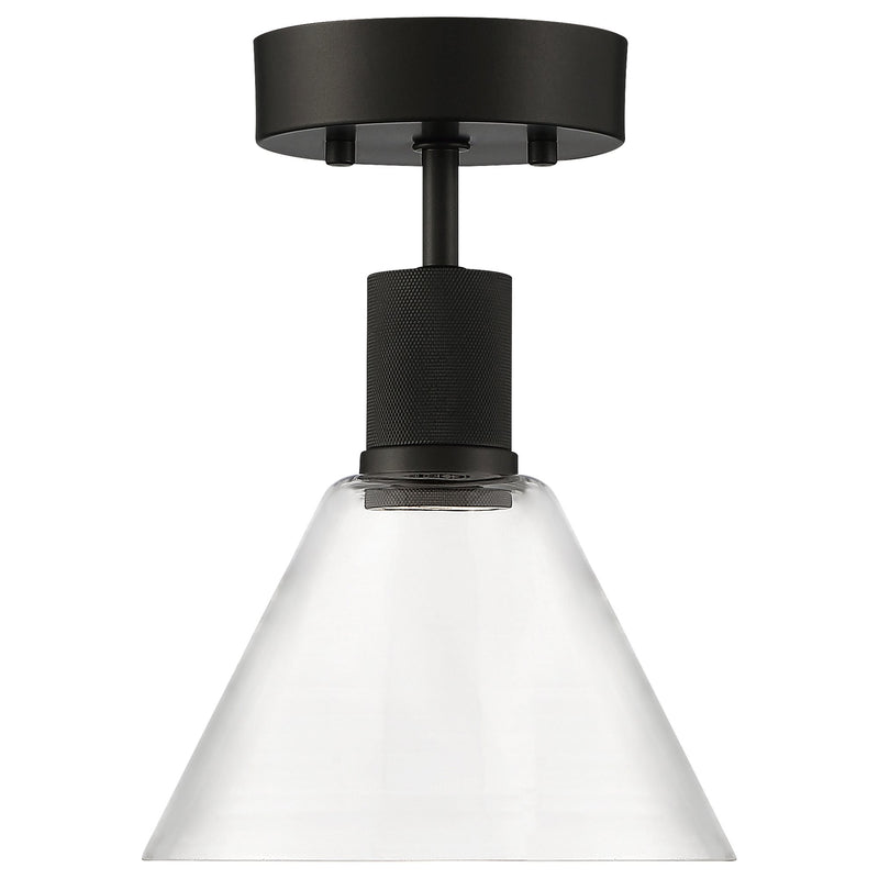 Port Nine Martini Semi-Flush Mount in Matte Black