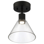 Port Nine Martini Semi-Flush Mount in Matte Black