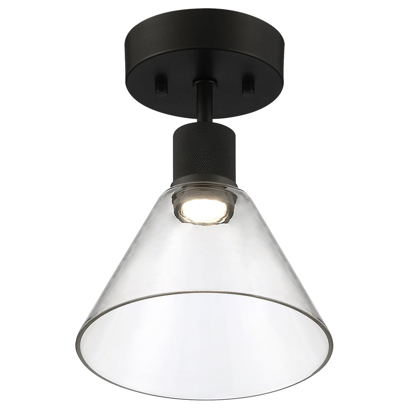 Port Nine Martini Semi-Flush Mount in Matte Black