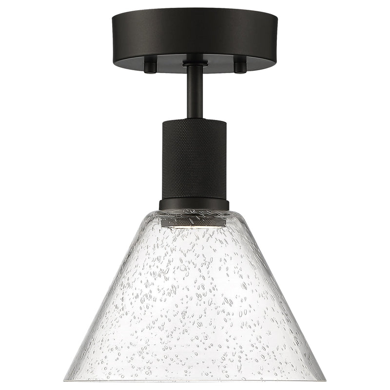 Port Nine Martini Semi-Flush Mount in Matte Black
