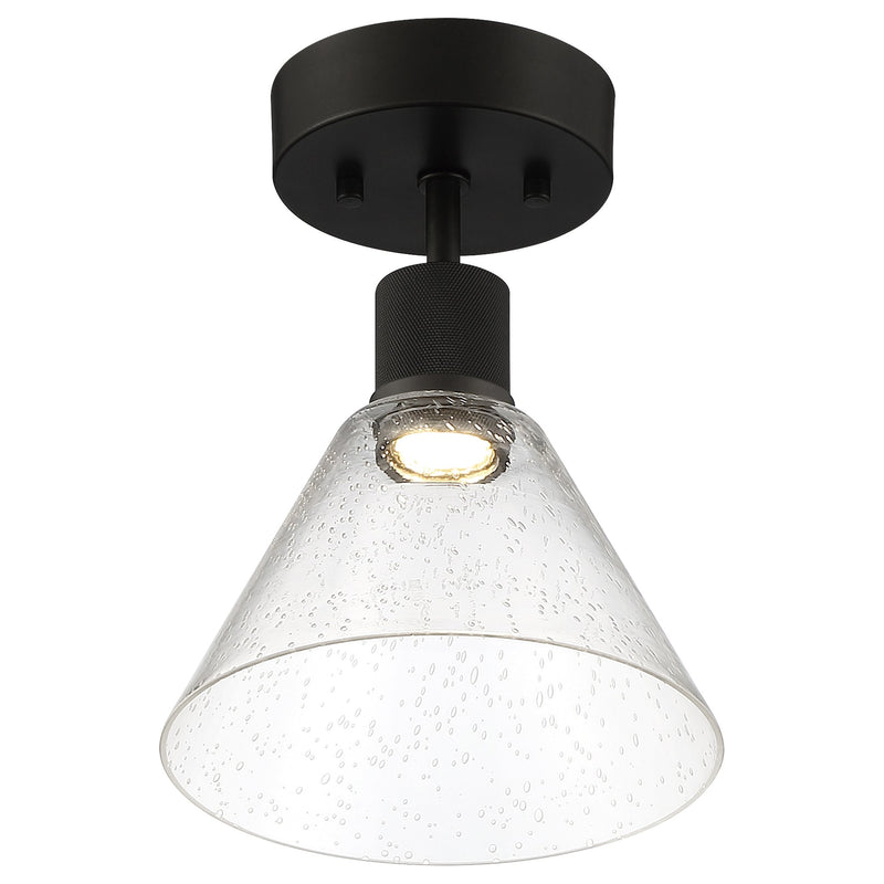 Port Nine Martini Semi-Flush Mount in Matte Black