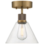 Port Nine Martini Semi-Flush Mount in Antique Brushed Brass