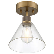 Port Nine Martini Semi-Flush Mount in Antique Brushed Brass