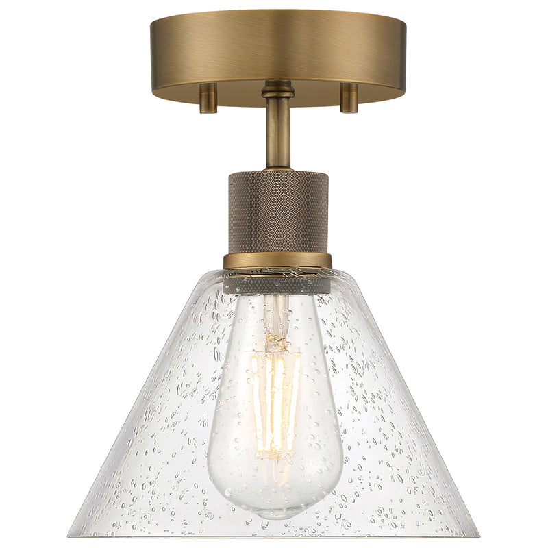 Port Nine Martini Semi-Flush Mount in Antique Brushed Brass