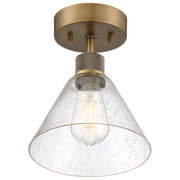 Port Nine Martini Semi-Flush Mount in Antique Brushed Brass