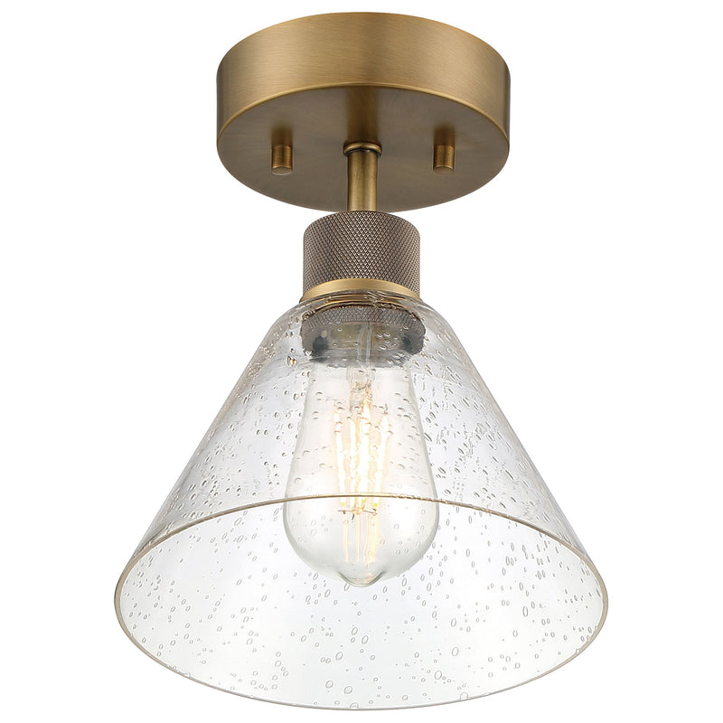 Port Nine Martini Semi-Flush Mount in Antique Brushed Brass