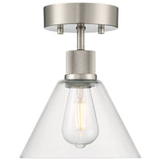 Port Nine Martini Semi-Flush Mount in Brushed Steel