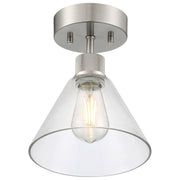Port Nine Martini Semi-Flush Mount in Brushed Steel