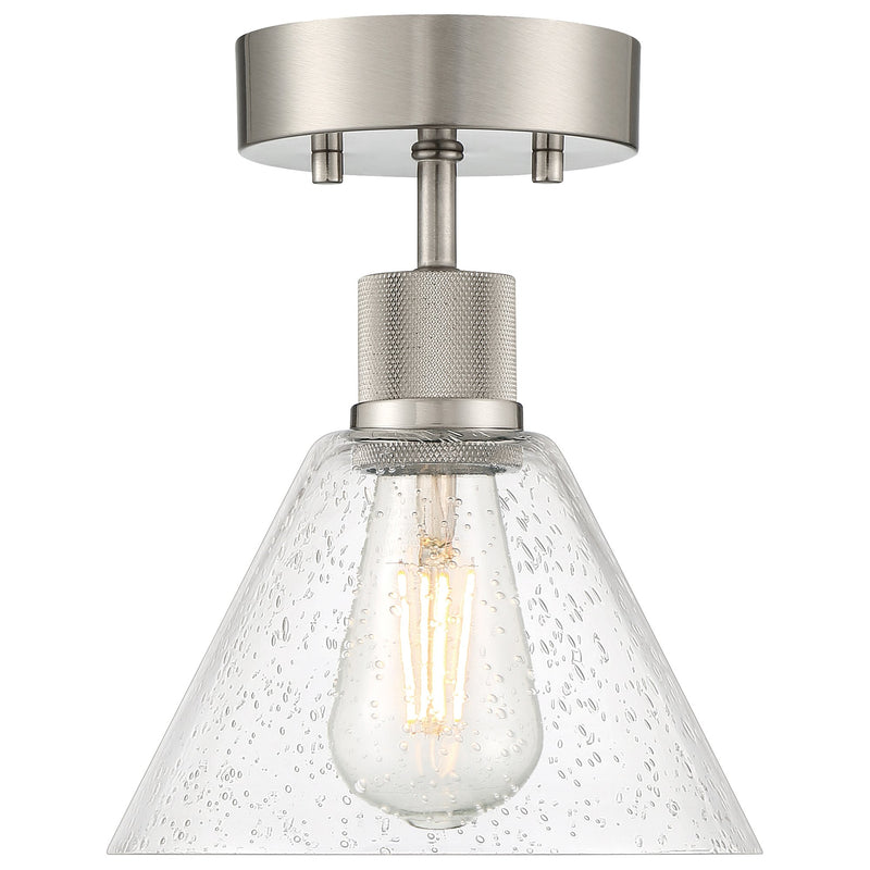 Port Nine Martini Semi-Flush Mount in Brushed Steel