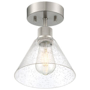 Port Nine Martini Semi-Flush Mount in Brushed Steel